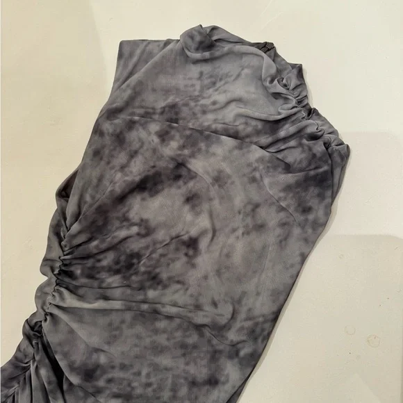 Zara - Gray Printed Dress with Tulle - Picture 3 of 4